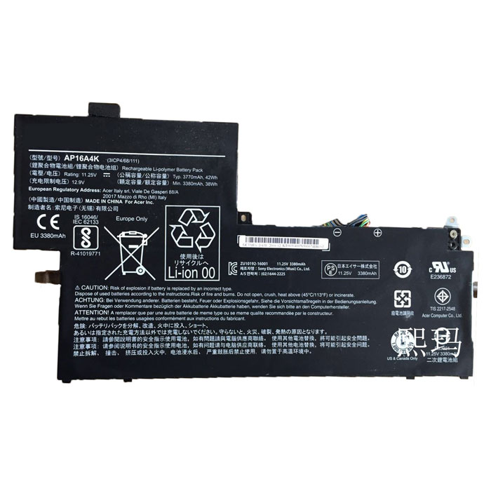 Compatible laptop battery for acer AP16A4K Compatible laptop battery acer for AP16A4K